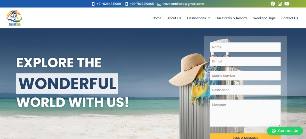 travel cob website