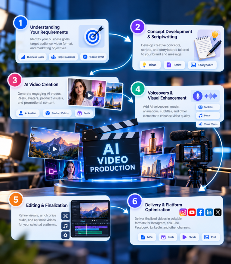 AI powered video production service process