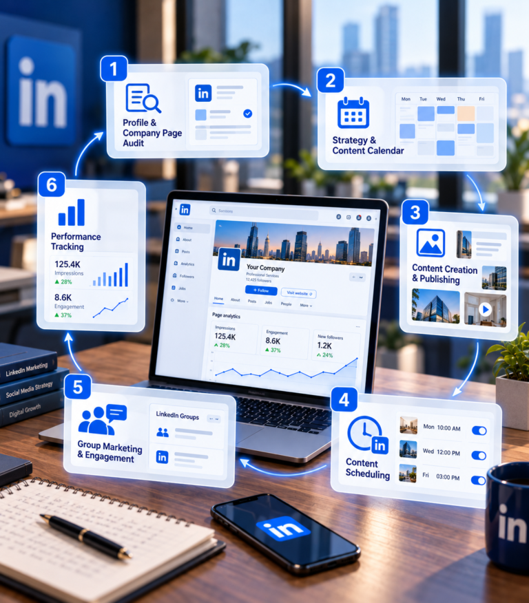 Linkedin marketing services process